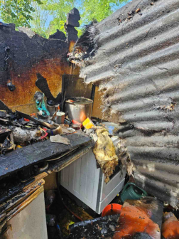 Teljes egészében égett az épület