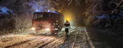 Leszakadt faág zárta el az utat