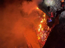 Kigyulladt egy faház Nagymaroson