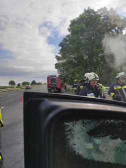 Az érdi hivatásos és a martonvásári önkéntes tűzoltók eloltották a járművet
