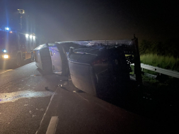 Baleset az M5-ös autópályán Inárcs közelében
