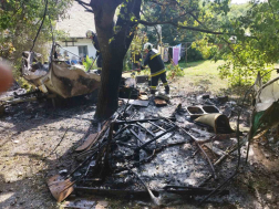 A tűzben egy gázpalack felhasadt