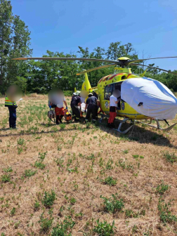 Mentőhelikopter is érkezett a helyszínre