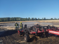 Teljes egészében égett a munkagép