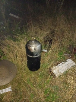 A tűzben egy gázpalack felhasadt