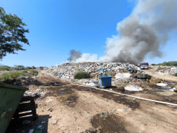 Kommunális hulladék kapott lángra Tura határában