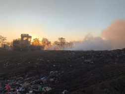 A tűz a város határában történt