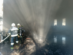 Az épületben egy ipari gázpalack felhevült