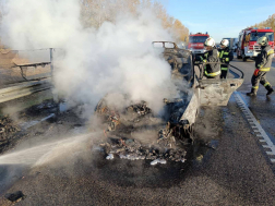 A motor térben keletkezett a tűz