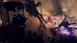 Az ól és a silók teljes egészükben égtek