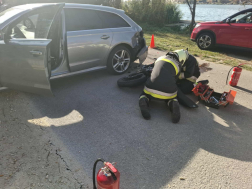 Motoros baleset Ráckevén