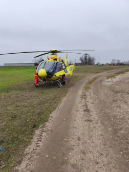 Mentőhelikopter is érkezett a helyszínre