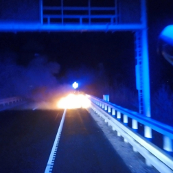  	Gépkocsi égett az M2-es autóúton