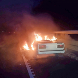 Menet közben kapott lángra az autó