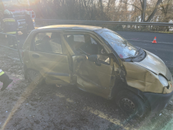 A tűzoltók megszüntették a forgalmi akadályt