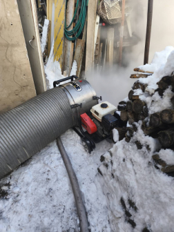 Kazán és a környezete égett