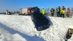A műszaki mentés ideje alatt az érintett útszakaszt lezárták