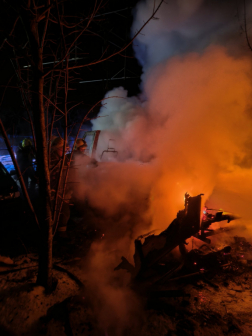 Teljes egészében égett a kisbusz