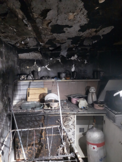 A konyhában keletkezett a tűz