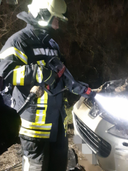 A tűzoltás idejére az érintett útszakaszt lezárták