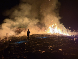 Nádas égett Hévízgyörknél