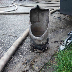 A tűzben egy gázpalack felrobbant