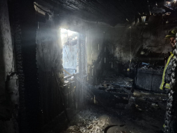 A tűzoltók átszellőztették az épületet