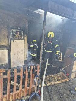 A tűzben egy gázpalack felrobbant