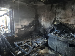 A ház teljesen kiégett