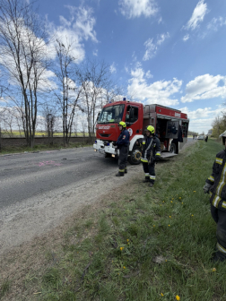 A tűzoltók megszüntették a forgalmi akadályt