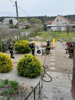 A helyszínen egy szárítógép égett