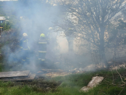 Száraz növényzet kapott lángra Szentendrén