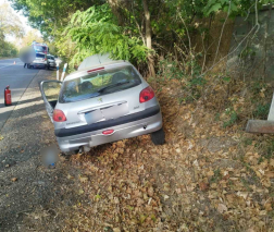 A gépkocsiban egyedül a sofőr utazott