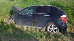Az összetört autó nem okozott forgalmi akadályt