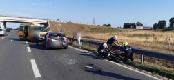 Személygépkocsinak ütközött egy motorkerékpáros
